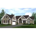 Ranch House Plan Front of House 157D-0007