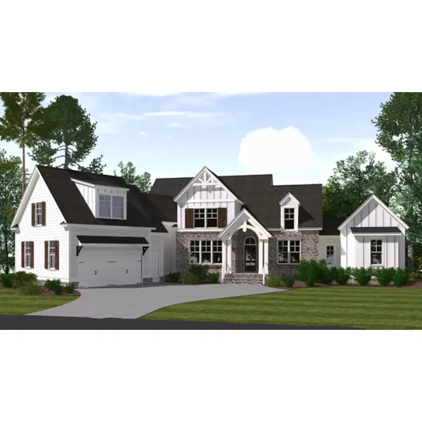 Arts & Crafts House Plan Front of Home - Fernmill Luxury Home 157D-0008 - Search House Plans and More