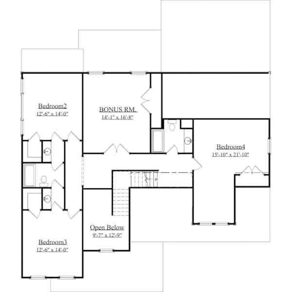 Farmhouse Plan Second Floor - Haley Lane Modern Farmhouse 157D-0010 - Search House Plans and More