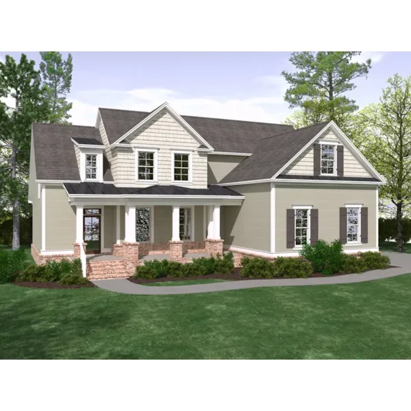 Traditional House Plan Front of Home - Laurel Farm Two-Story Home 157D-0011 - Shop House Plans and More