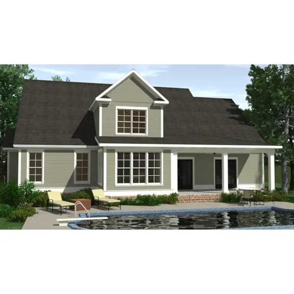 Traditional House Plan Rear Photo 01 - Laurel Farm Two-Story Home 157D-0011 - Shop House Plans and More