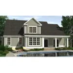 Traditional House Plan Rear Photo 01 - Laurel Farm Two-Story Home 157D-0011 - Shop House Plans and More