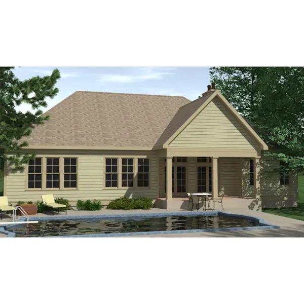 Craftsman House Plan Rear Photo 01 - Sheffield Bay Rustic Home 157D-0013 - Shop House Plans and More