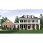 Colonial House Plan Front of House 157D-0014