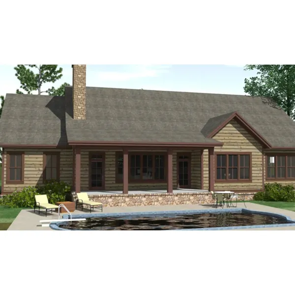 Mountain House Plan Rear Photo 01 - Cromwell Hill Rustic Home 157D-0017 - Search House Plans and More