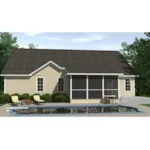 Traditional House Plan Rear Photo 01 - Anson Cliff Ranch Home 157D-0019 - Search House Plans and More