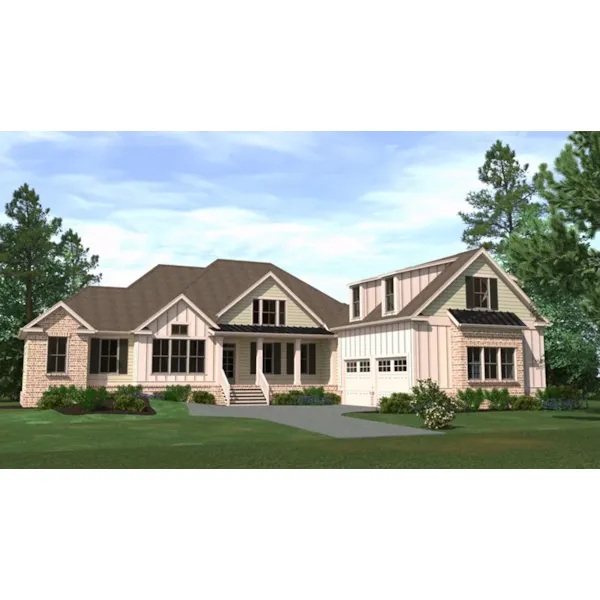 Country House Plan Front of Home - Bulloch Ranch Home 157D-0020 - Search House Plans and More