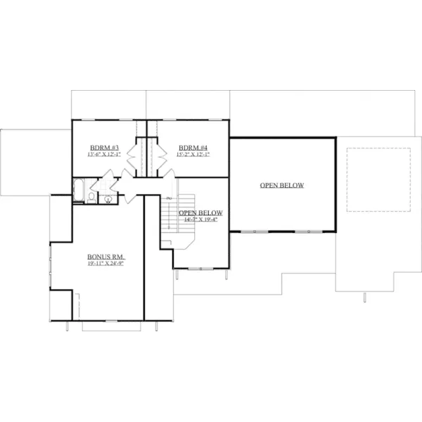 Rustic House Plan Second Floor - Craft Farm Rustic Home 157D-0021 - Search House Plans and More