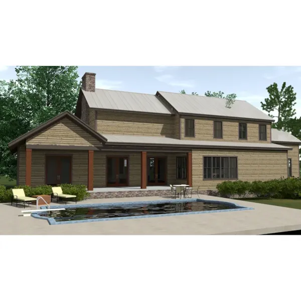 Rustic House Plan Rear Photo 01 - Craft Farm Rustic Home 157D-0021 - Search House Plans and More