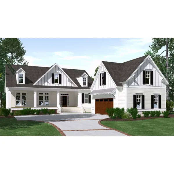 Craftsman House Plan Front of Home - Morrow Bay Modern Farmhouse 157D-0023 - Shop House Plans and More