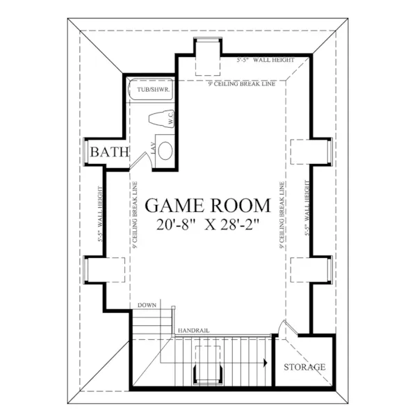 Traditional Project Plan Second Floor 158D-6001