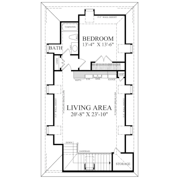 Traditional Project Plan Second Floor 158D-7502