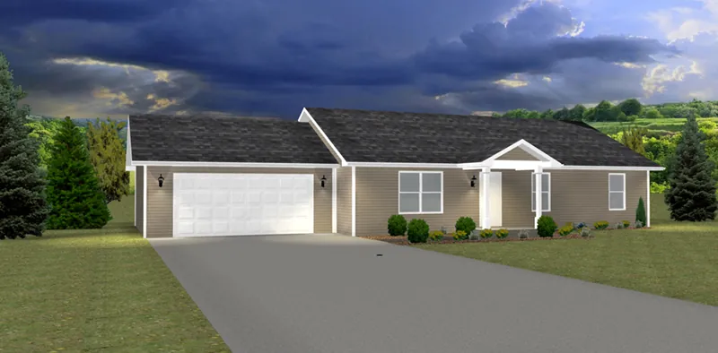 Traditional House Plan Front Photo 01 - Winchell Ranch Home 159D-0001 - Shop House Plans and More