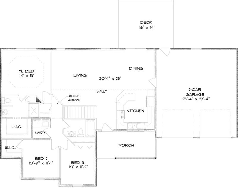 Traditional House Plan First Floor - Abbey Ranch Home 159D-0002 - Search House Plans and More