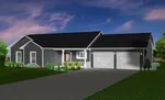 Traditional House Plan Front of Home - Abbey Ranch Home 159D-0002 - Search House Plans and More