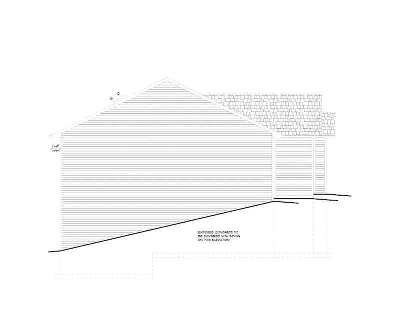 Traditional House Plan Left Elevation - Abbey Ranch Home 159D-0002 - Search House Plans and More