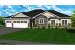 Ranch House Plan Front of House 159D-0003