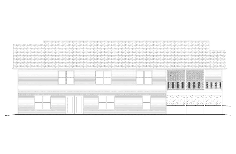 Traditional House Plan Rear Elevation - Douglas Traditional Ranch Home 159D-0004 - Search House Plans and More