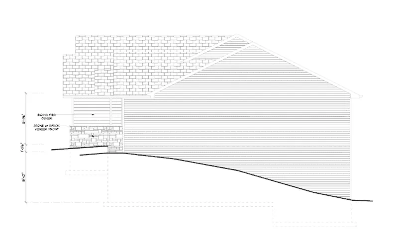 Traditional House Plan Right Elevation - Douglas Traditional Ranch Home 159D-0004 - Search House Plans and More