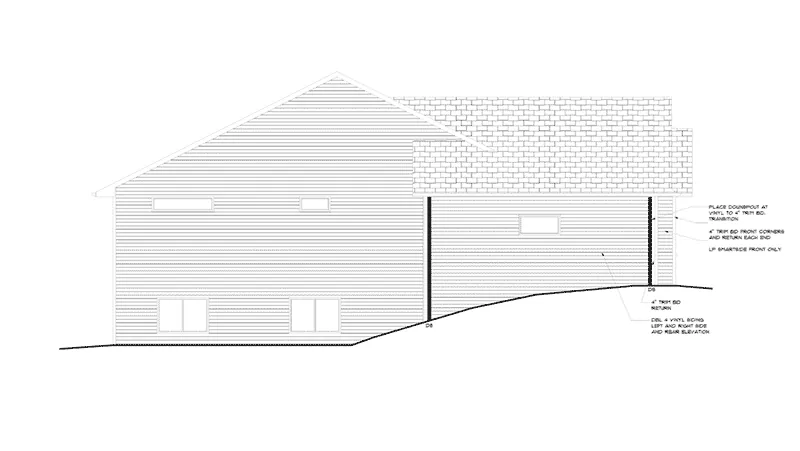 Ranch House Plan Left Elevation - Rockbridge Ranch Home 159D-0005 - Shop House Plans and More