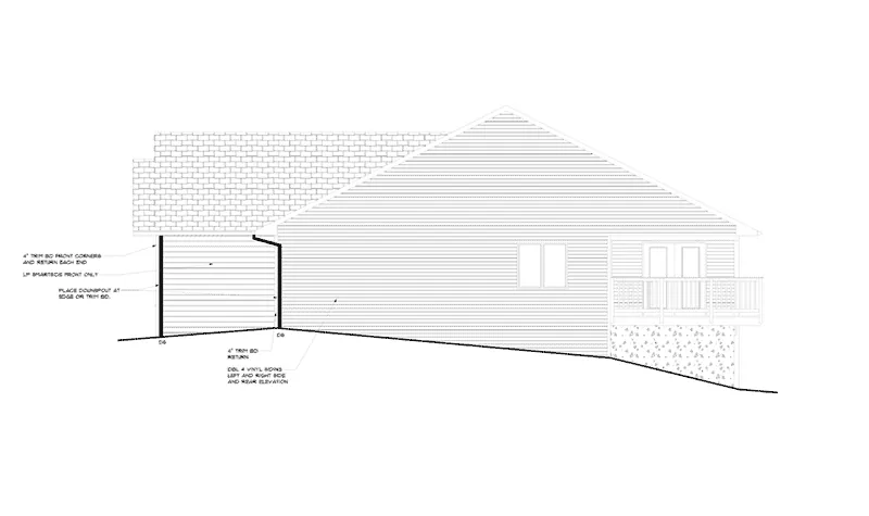 Ranch House Plan Right Elevation - Rockbridge Ranch Home 159D-0005 - Shop House Plans and More