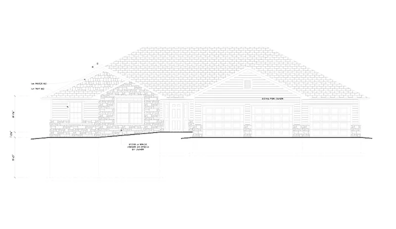 Ranch House Plan Front Elevation - Frances Bend Rustic Ranch Home 159D-0006 - Search House Plans and More
