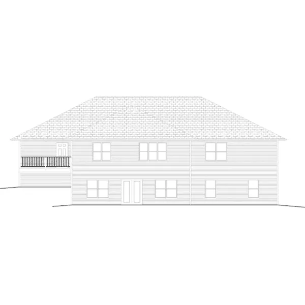 Ranch House Plan Rear Elevation - Frances Bend Rustic Ranch Home 159D-0006 - Search House Plans and More