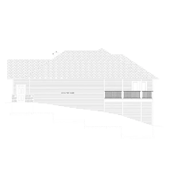 Ranch House Plan Right Elevation - Frances Bend Rustic Ranch Home 159D-0006 - Search House Plans and More