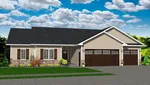 Traditional House Plan Front of Home - Kemp Hill Traditional Ranch Home 159D-0007 - Search House Plans and More