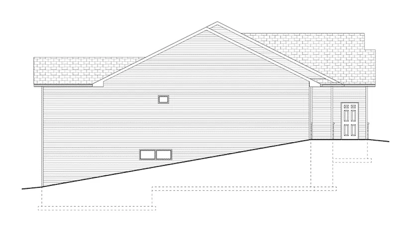 Traditional House Plan Left Elevation - Kemp Hill Traditional Ranch Home 159D-0007 - Search House Plans and More