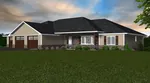 Country House Plan Front of Home - Staples Hollow Ranch Home 159D-0008 - Shop House Plans and More