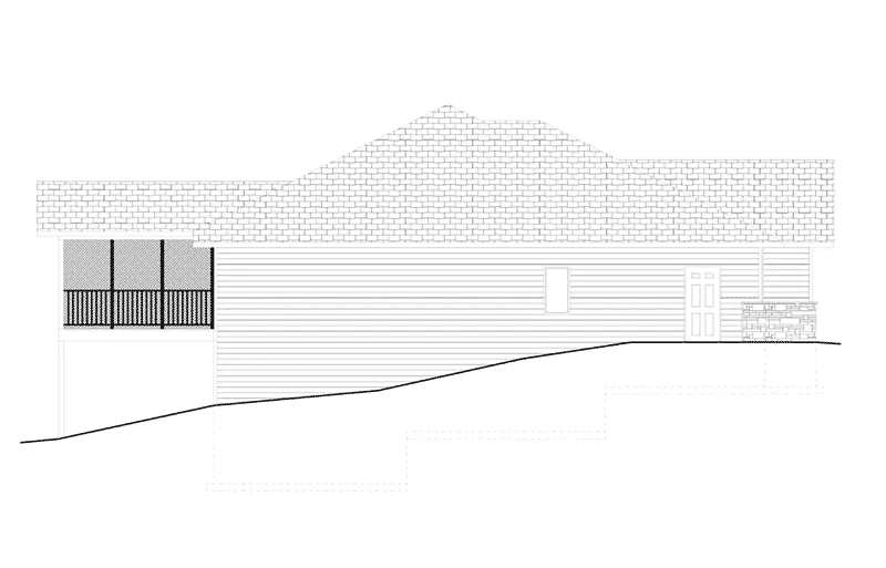 Country House Plan Left Elevation - Staples Hollow Ranch Home 159D-0008 - Shop House Plans and More