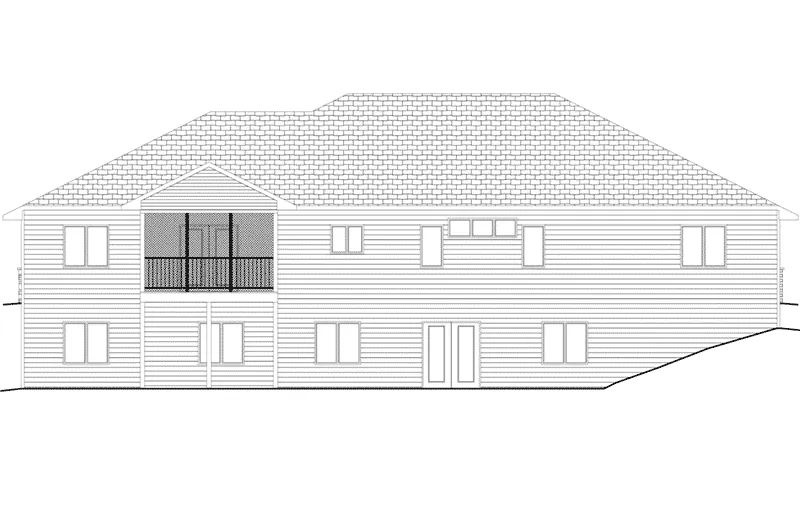 Country House Plan Rear Elevation - Staples Hollow Ranch Home 159D-0008 - Shop House Plans and More