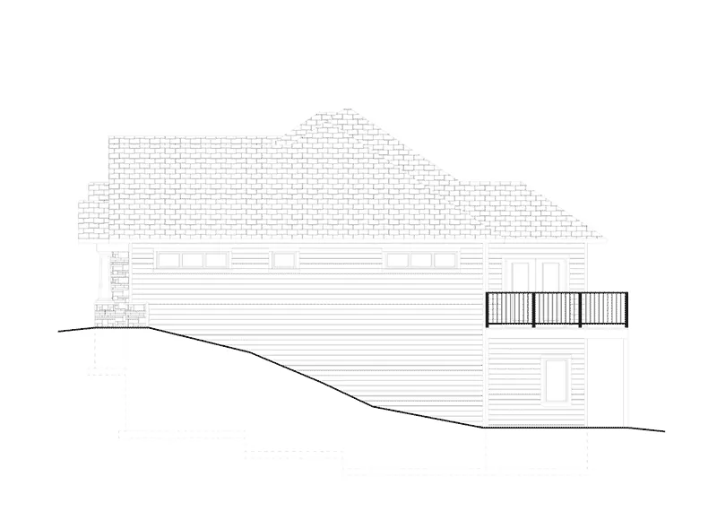 Mountain House Plan Right Elevation - Morrow Flatts Craftsman Home 159D-0009 - Shop House Plans and More