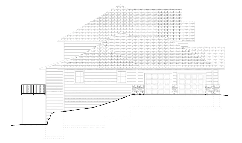 Country House Plan Left Elevation - Peterson Craftsman Home 159D-0010 - Shop House Plans and More