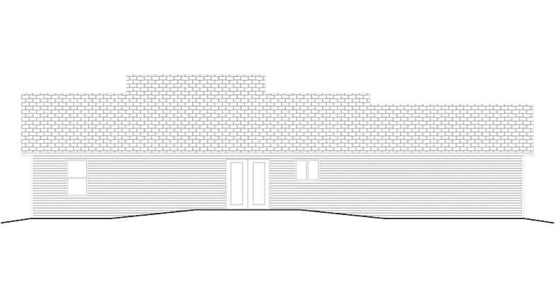 Country House Plan Rear Elevation - Roxburg Traditional Ranch Home 159D-0011 - Shop House Plans and More