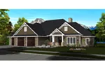Ranch House Plan Front of Home - Mattox Craftsman Home 159D-0012 - Shop House Plans and More