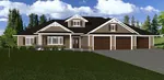 Rustic House Plan Front of Home - Jenkins Bend Ranch Home 159D-0013 - Search House Plans and More