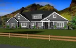 Prairie House Plan Front of Home - Lori Hill Craftsman Home 159D-0014 - Shop House Plans and More