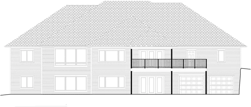 Prairie House Plan Rear Elevation - Lori Hill Craftsman Home 159D-0014 - Shop House Plans and More