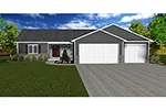 Traditional House Plan Front of House 159D-0015