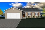 Ranch House Plan Front of House 159D-0016