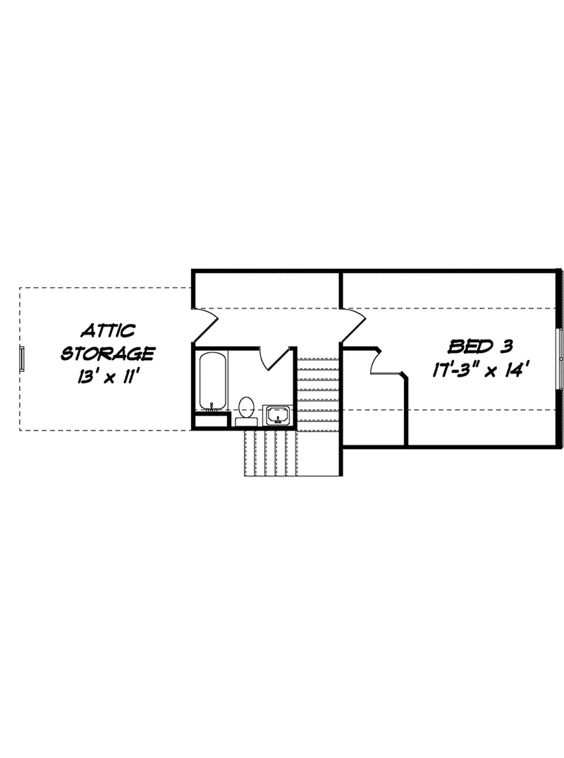 Ranch House Plan Second Floor - Clemens Cove Ranch Home 159D-0017 - Search House Plans and More