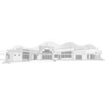 Arts & Crafts House Plan Rear Elevation - Campbell Lake Craftsman Home 161D-0001 - Search House Plans and More