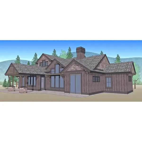 Lake House Plan Color Image of House - Westriver Rustic Home 161D-0003 - Shop House Plans and More