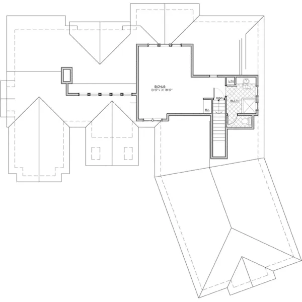 Shingle House Plan Second Floor - Turkey Trail Rustic Home 161D-0005 - Shop House Plans and More