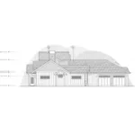 Shingle House Plan Left Elevation - Turkey Trail Rustic Home 161D-0005 - Shop House Plans and More