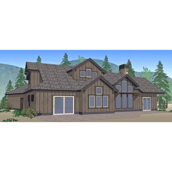 Shingle House Plan Color Image of House - Turkey Trail Rustic Home 161D-0005 - Shop House Plans and More