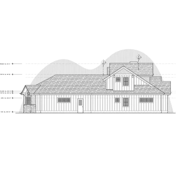 Shingle House Plan Right Elevation - Turkey Trail Rustic Home 161D-0005 - Shop House Plans and More