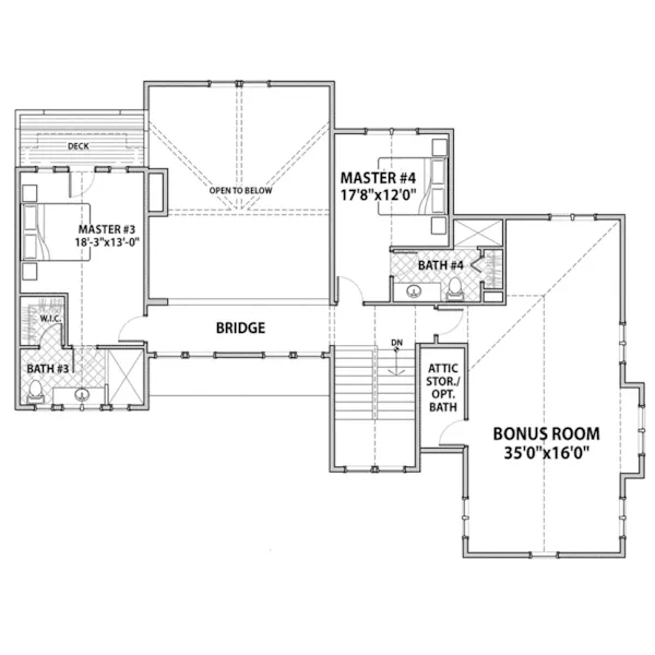 Mountain House Plan Second Floor - Trinity Ridge Luxury Home 161D-0006 - Shop House Plans and More